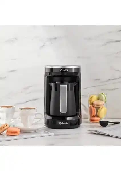 Schafer Kahvecim Otomatik Türk Kahve Makinesi Siyah Modern Tasarım ve Yüksek Performans