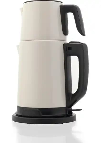 Schafer Teelike Elektrikli Çay Makinesi Krem Renkli Modern Tasarım ve Fonksiyonellik