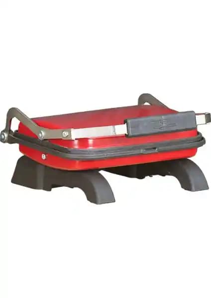 Tuğra Döküm Ev Tipi Tost Makinesi Kırmızı Renkli Dayanıklı ve Performanslı Mutfak Aleti