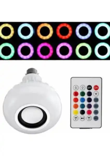 Agb LED Hightek Çok Fonksiyonlu Bluetooth Rgb Ledli Gece Lambası ve MP3 Çalar Ampul