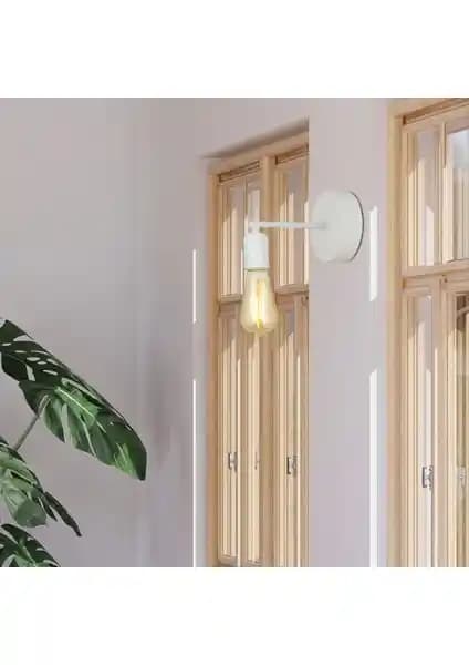 Apliqa Binay Beyaz Boyalı Duvar Lambası Modern Tasarım ve Uzun Ömürlü Kullanım İmkanıyla