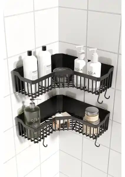 Ata Home Banyo Köşe Yapışkanlı Raf: Pratik ve Estetik Duvar Organizasyonu Çözümü