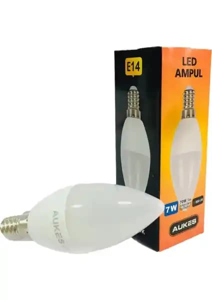 Aukes 7W E14 Gün Işığı Mum Led Ampul Enerji Verimli ve Estetik Aydınlatma Çözümü