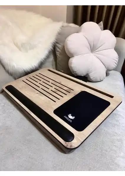 Axolotl Telefon ve Tablet Bölmeli Ergonomik Laptop Sehpası Modern ve Dayanıklı Tasarım