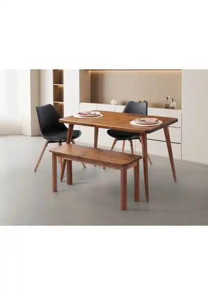 Bensett Kitta Masif Ceviz Ahşap Yemek Masası: Estetik ve Dayanıklı Tasarım