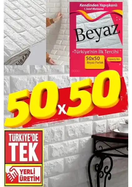 BienHome 50x50 cm Kendinden Yapışkanlı Duvar Kağıdı Modern ve Dayanıklı Dekorasyon Çözümü