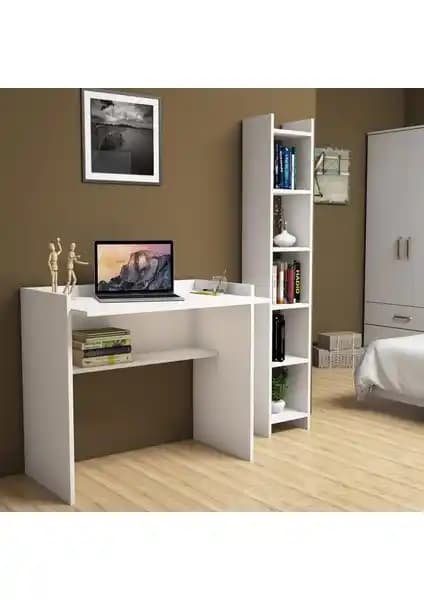 Bimossa Neslişah Beyaz Çalışma Masası: Modern ve Dayanıklı Ofis Mobilyası Çözümü (75-90 karakter)
