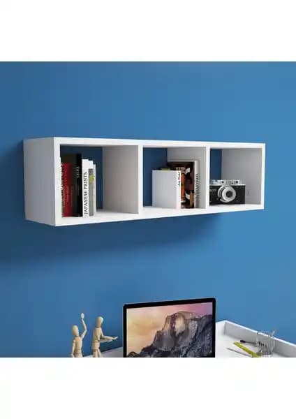 Bimossa Reyhan Beyaz Çalışma Masası Rafı İşlevsel ve Şık Tasarımıyla Ofislerin Vazgeçilmezi