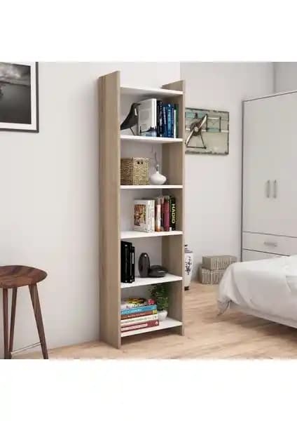 Bimossa W6020 Gülçiçek Kitaplık: Şık ve Dayanıklı Modern Depolama Ünitesi