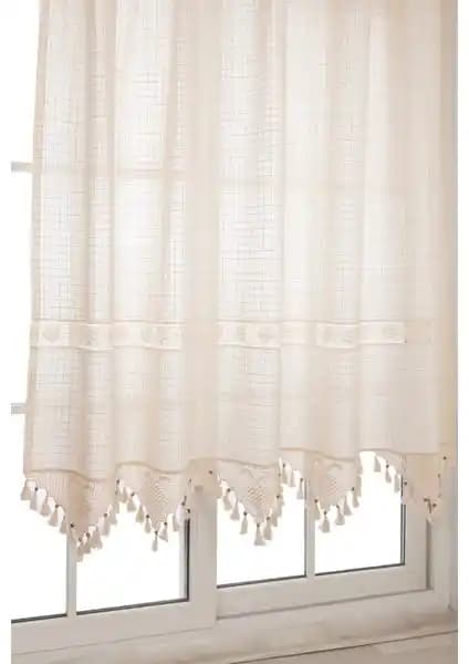 Buldan İşi Otantik Monika El Dantelli Keten Perde - Doğal ve Şık Tasarım, Dayanıklı ve Estetik Ev Dekorasyonu İçin