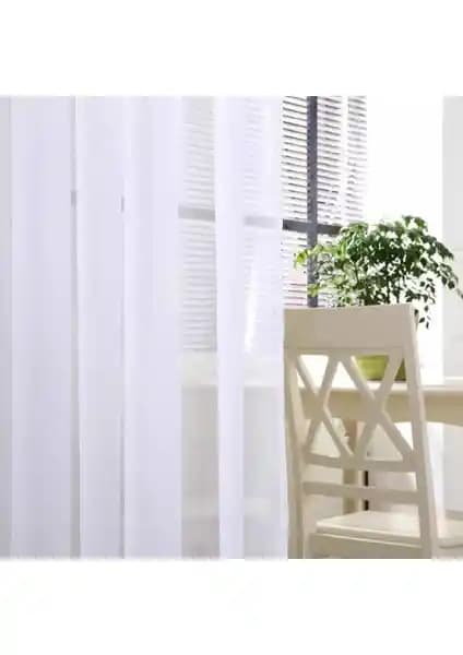 Caserta Home Vual Lüx Pilesiz Düz Tül Perde - Şıklık ve Fonksiyonellik Bir Arada