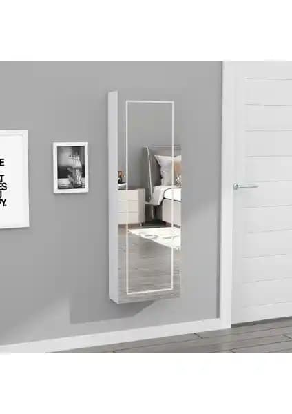 Decobox Paris LED Aydınlatmalı Boy Aynalı Takı Dolabı Modern Tasarım ve Fonksiyonellik