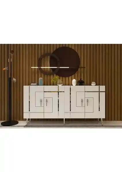 Demonte Decor Linedd KB150 Konsol Beyaz-Gümüş Modern ve Şık Tasarım Özellikleri