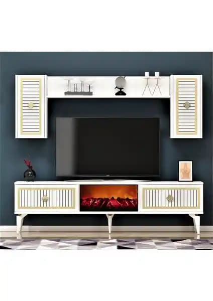 Demonte Decor Nill Şömineli TV Ünitesi Takımı: Modern ve Fonksiyonel Tasarım Özellikleri