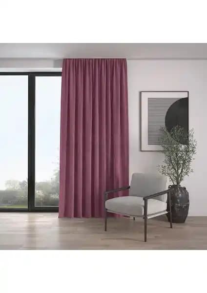 Demor Home Kadife Dokulu Ekstrafor Büzgülü Lavanta Pembesi Fon Perde Özellikleri ve Kullanım Avantajları