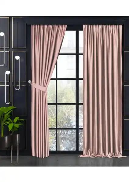 Demor Home Pudra Pembe Blackout Fon Perde: Şık ve Fonksiyonel Modern Tasarım