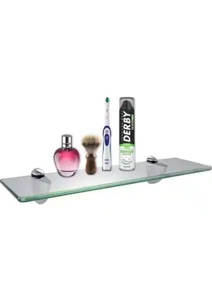 Depolife Tekli Cam Raf Seti 45cm x 12cm - Şık ve Dayanıklı Tasarım Çözümü