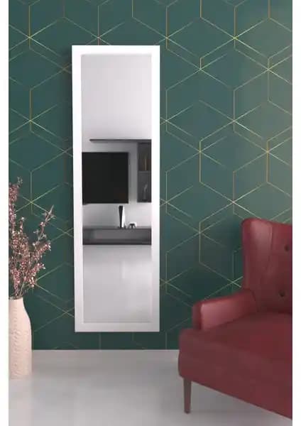 Doğal Ahşap Beyaz Duvar Aynası Modern ve Çevre Dostu Tasarım Özellikleri