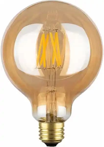 Edison G95 6W Rustik Dekoratif LED Ampul Amber Renkli Şık ve Enerji Tasarruflu Tasarım