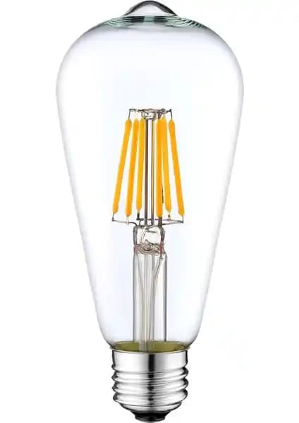 Edison ST64 Flamanlı 4W LED Ampul: Rustik ve Vintage Tarz İçin Modern Aydınlatma Seçeneği