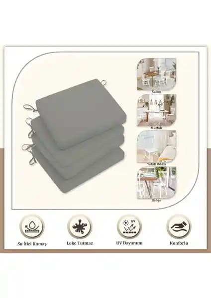 Evim Canvas 4'lü Sıvı Geçirmez ve Leke Tutmaz Sandalye Minderleri Özellikleri ve Kullanımı