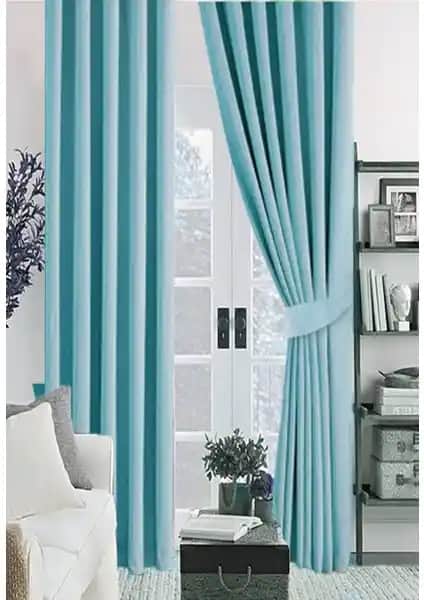 Farbateks Turkuaz Mavi Karatma Fon Perde: Estetik ve İşlevselliğin Buluşması