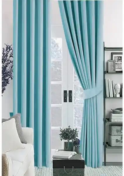 Farbateks Turkuaz Mavi Karatma Fon Perde: Estetik ve İşlevselliğin Buluşması