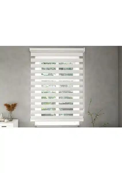 Givayo Stor Beyaz Dar Pliseli Zebra Perde: Modern ve Fonksiyonel Tasarım Özellikleri