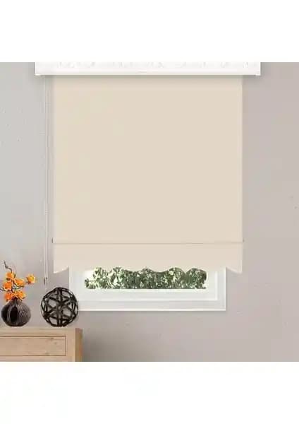 Güneş Perde Etek Dilimli Krem Stor: Modern ve Dayanıklı Dekoratif Perde Seçeneği