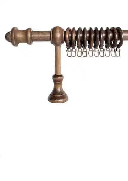 Halim Perdesan 125 cm Ceviz Renkli Ahşap Rustik Perde Askısı Detayları ve Özellikleri