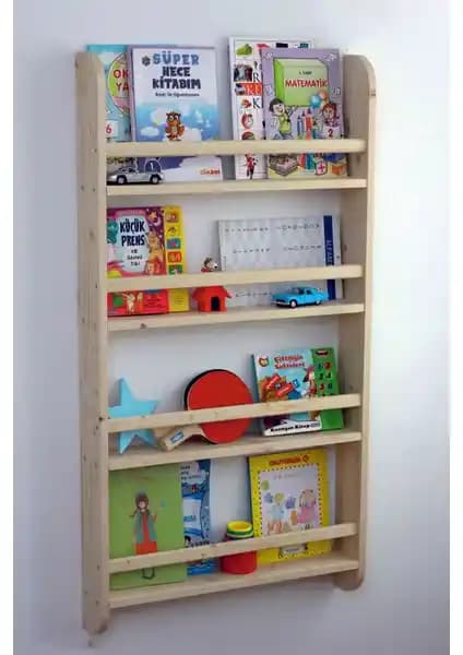 İhlas Montessori Kitaplık: Çocuk Odaları İçin Doğal ve Şık Ahşap Mobilya Seçeneği