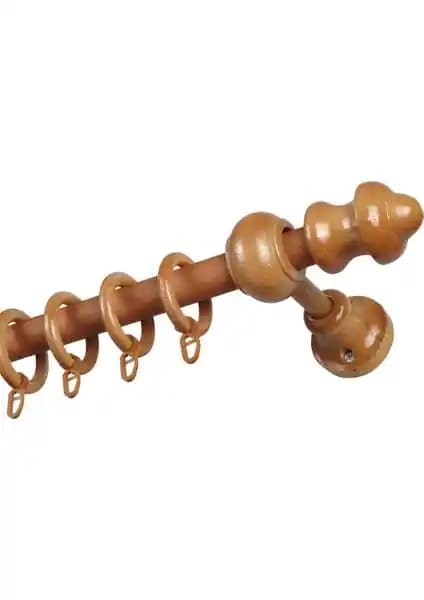 İzen Raysız Ahşap Klasik Rustik Perde Askısı: Estetik ve Dayanıklı Dekorasyon Çözümü