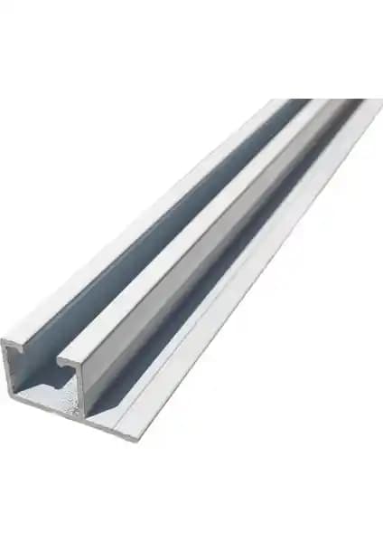 İzen Tek Kanallı Yan Çıtalı Alüminyum Perde Rayı 25MM Tekli Korniş Modern ve Dayanıklı Tasarım