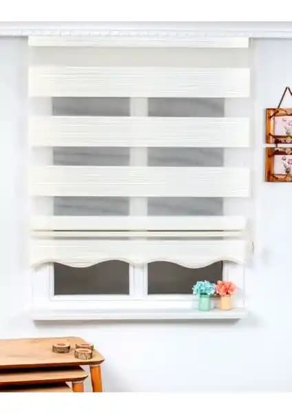 Kidmex Güneş Perde Brilliant Stor Zebra Ekru Modern Tasarım ve Kolay Montaj Özellikleriyle