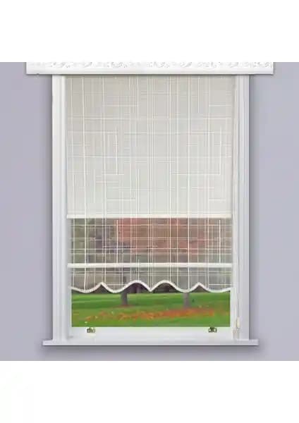 Lucra Concept Çift Mekanizmalı Tül Stor Perde Krem MT5185 Modern ve Fonksiyonel Tasarım