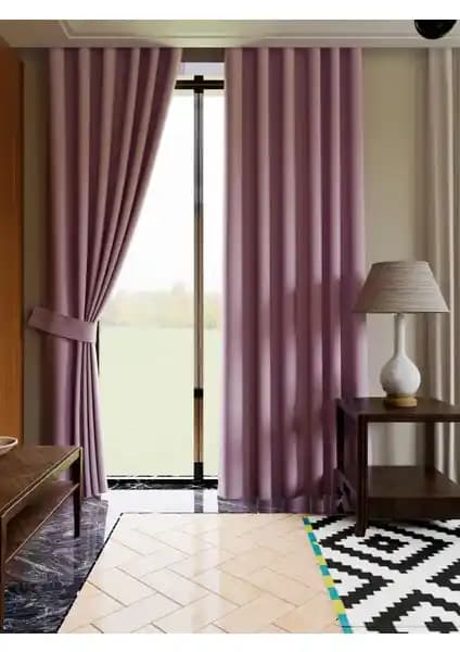 Lüks House Karartma Perde Gül Kurusu Renkli Modern Blackout Perdeler