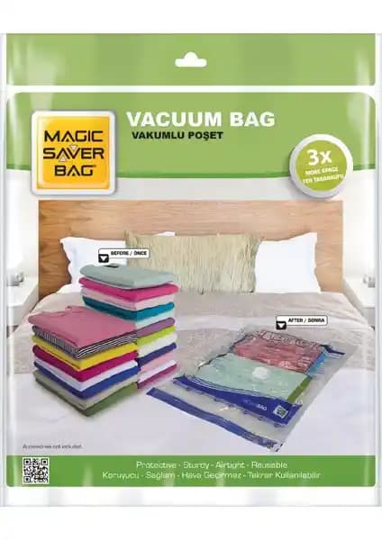 Magic Saver Bag 5'li Vakumlu Poşet Seti ile Pratik ve Hızlı Saklama Çözümleri