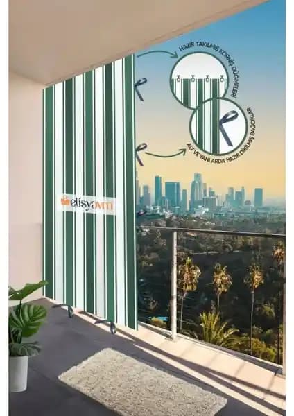Markahil Çizgili Balkon Perdesi: Dayanıklı ve Estetik Koruma Çözümü