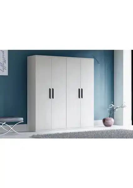 Metalia Gm 050 4 Kapılı Beyaz Gardırop Türkiye Üretimi Klasik ve Modern Tasarım Birlikteliği