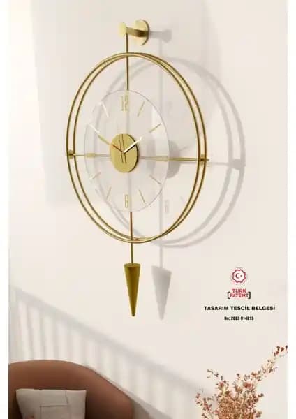 MetaQuartz Aksesuar Modern ve Şık 50x90 cm Büyük Boy Duvar Saati Tasarımı