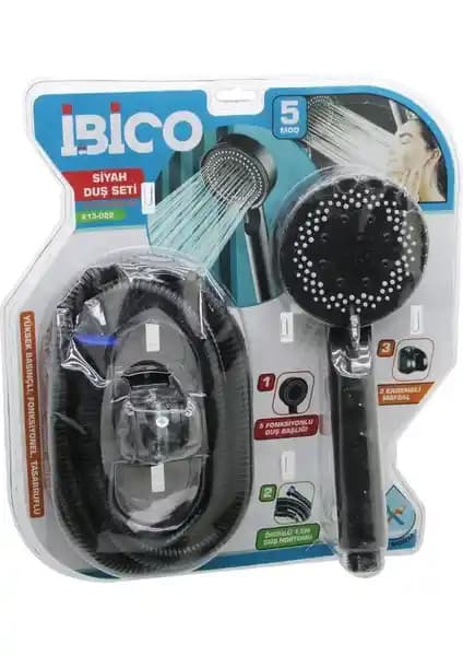 Misda Store Vakumlu Siyah Lüks Duş Seti Modern Tasarım ve Fonksiyonellik