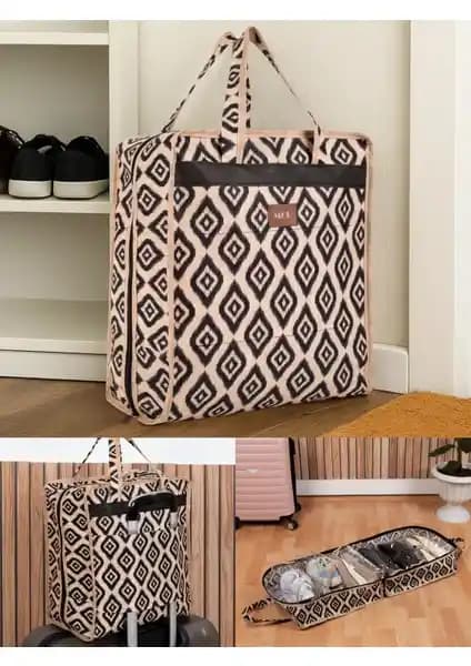 Morport 6 Bölmeli Desenli Ayakkabı Hurcu ile Seyahatlerde Şıklık ve Düzen Sağlama