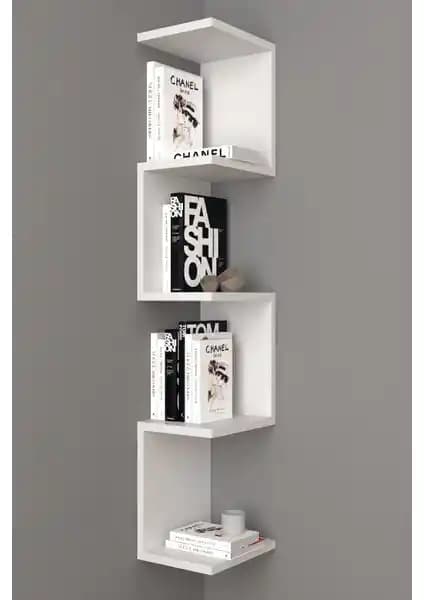 Nettrends Zig Zag Köşe Duvar Rafı Modern Tasarım ve Kullanışlılık Sunar