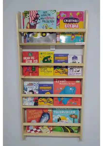 Oyuncak Odası Montessori Eğitici Kitaplık Ağaç: Doğal Malzemelerle Güvenli ve Şık Depolama Çözümü