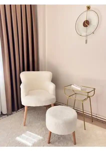 Öz Kısmet Mobilya Ikili Berjer ve Puf Seti Modern Tasarım ve Dayanıklılık