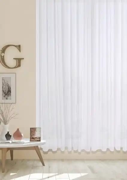 Perhal Keten 1/2 Seyrek Pile Tül Perde Modern ve Şık Dekorasyon Çözümü