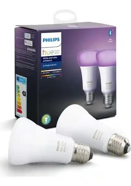 Philips Hue Renkli Akıllı Ampul 2'li Ekopaket E27 Bluetooth ile Kullanım Kolaylığı