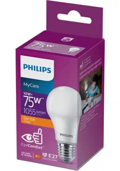 Philips LED 10-75W Ampul 2700K Sarı Işık Ev Aydınlatması için Uygun Çözüm