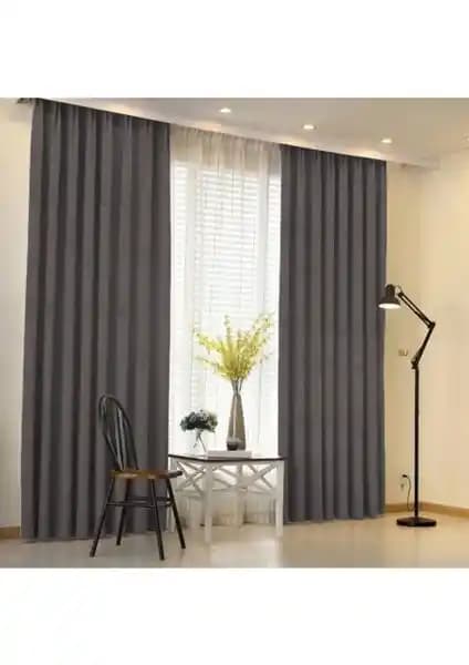 Pierre Cardin Blackout Güneşlik ve Fon Perde Antrasit - Modern ve Fonksiyonel Tasarım