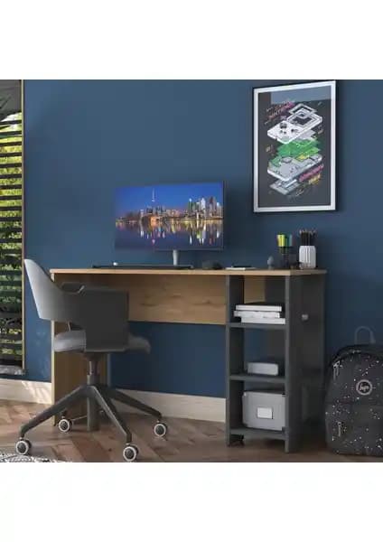 Rani HA108 Raflı Çalışma Ofis Bilgisayar Masası Modern Tasarım ve Fonksiyonellik